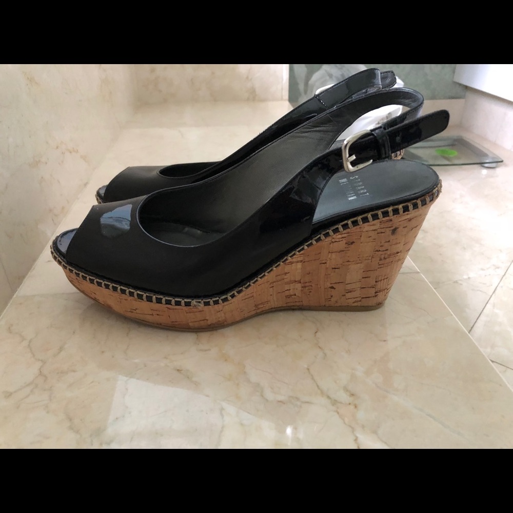 Black Stuart Weitzman wedges